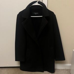 Love Tree Classic Black Pea Coat